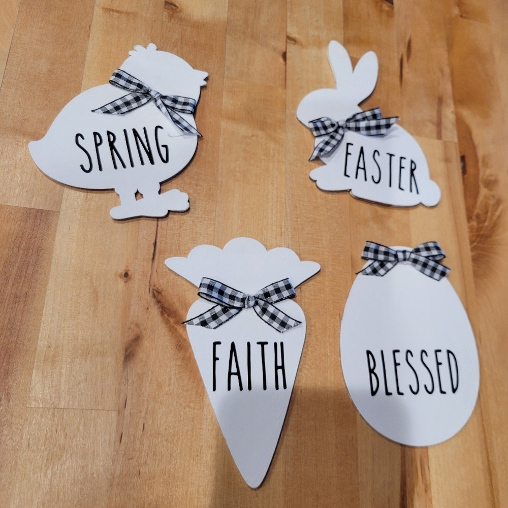 Spring Easter Decor Set with Bows